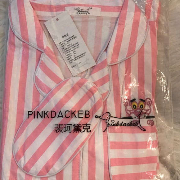 Other - Brand new Stripe pink and white pajamas set